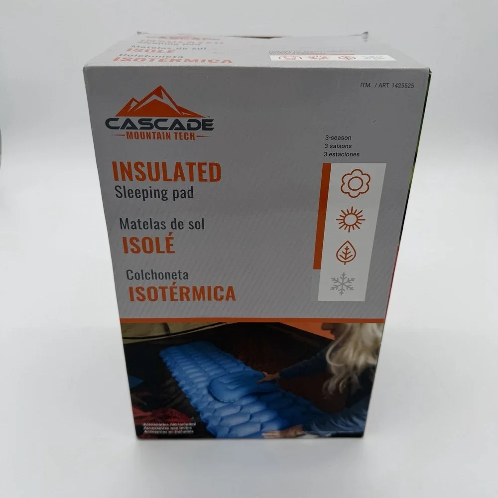 Cascade Mountain Tech Insulated Sleeping Pad With Pillow - New in Box